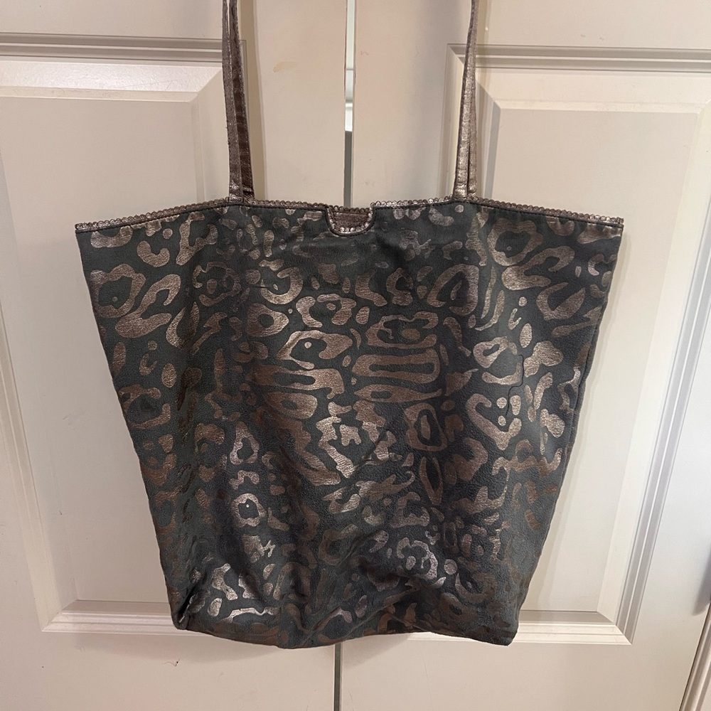 Carlos Falchi Shimmering Leopard Tote
